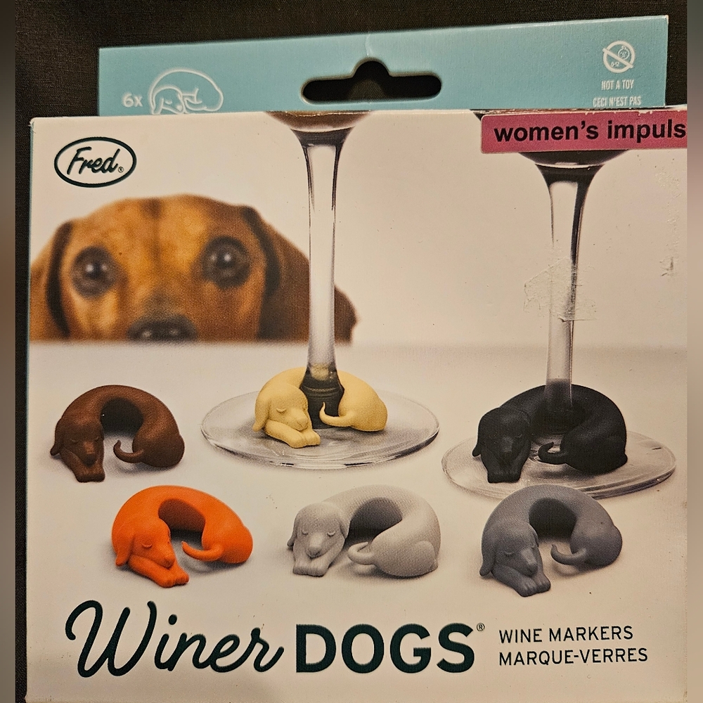 Fred Wine Lives Winer Dogs Wine Glass Markers
